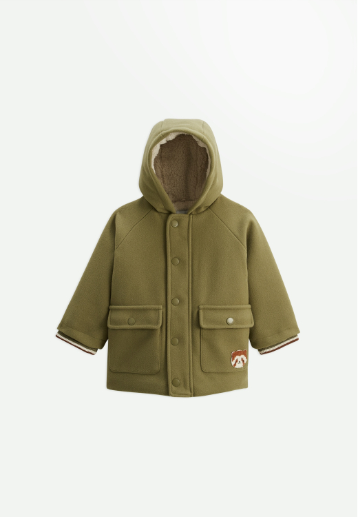 Manteau enfant doublé sherpa avec capuche Gustin
