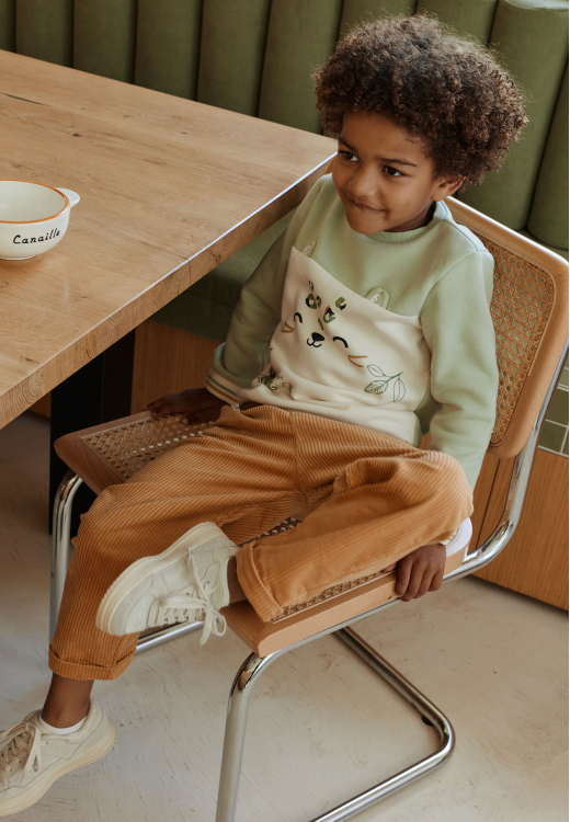 Lot de 2 pantalons enfant en velours côtelé Charly