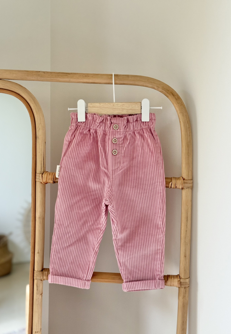 Pantalon enfant en velours côtelé Céleste