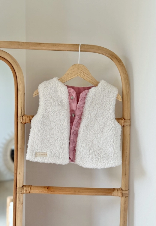 Gilet enfant réversible en sherpa Céleste