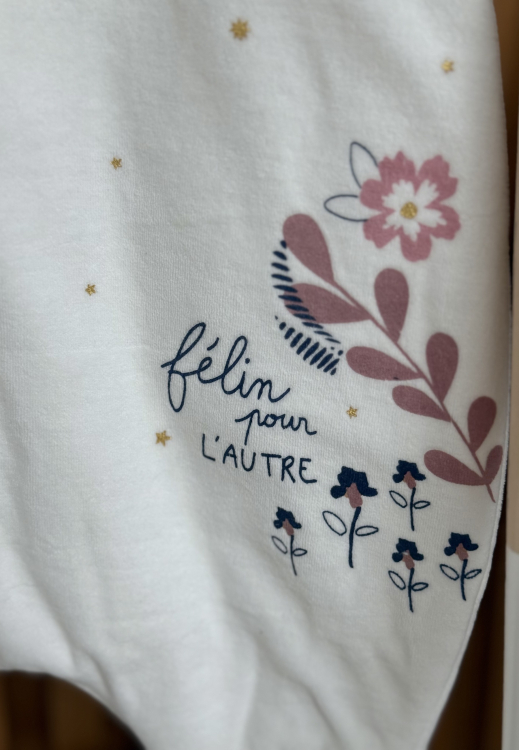 Turbulette TOG 2 en velours avec pieds retroussables et manches amovibles Céleste