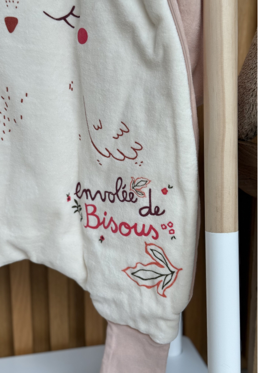 Turbulette d'hiver en velours avec pieds retroussables et manches amovibles Manouk