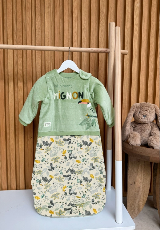 Gigoteuse d'hiver en velours avec manches amovibles Boavista