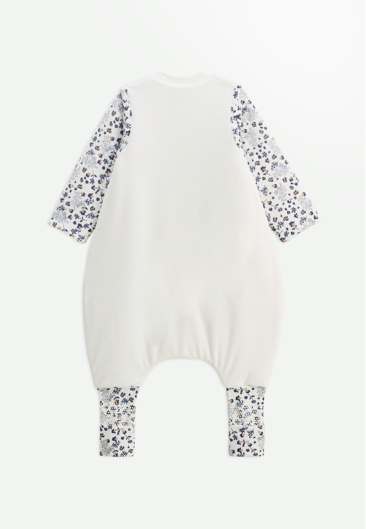 Turbulette TOG 2 en velours avec pieds retroussables et manches amovibles Céleste