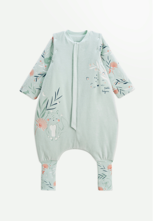 Turbulette TOG2 en velours avec pieds retroussables et manches amovibles Dina