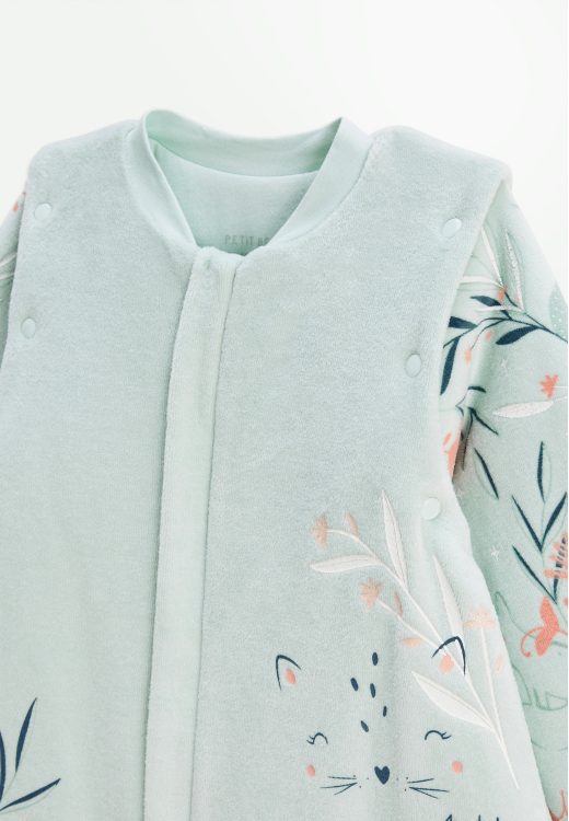 Turbulette TOG2 en velours avec pieds retroussables et manches amovibles Dina