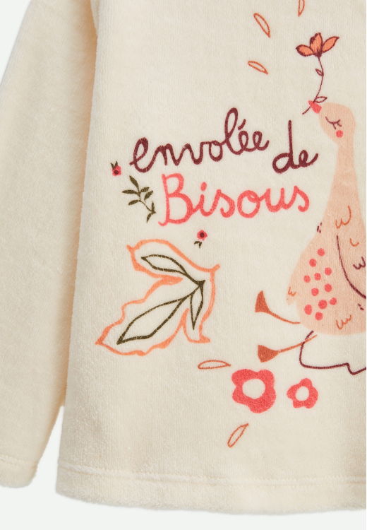 Lot de 2 pyjamas enfant 2 pièces en velours avec pieds retroussables Manouk