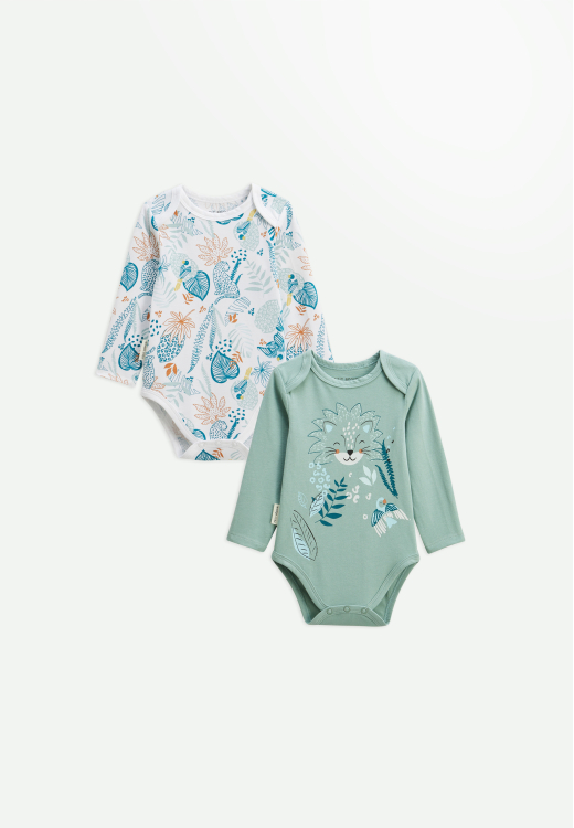 Lot de 2 bodies bébé manches longues Roméo