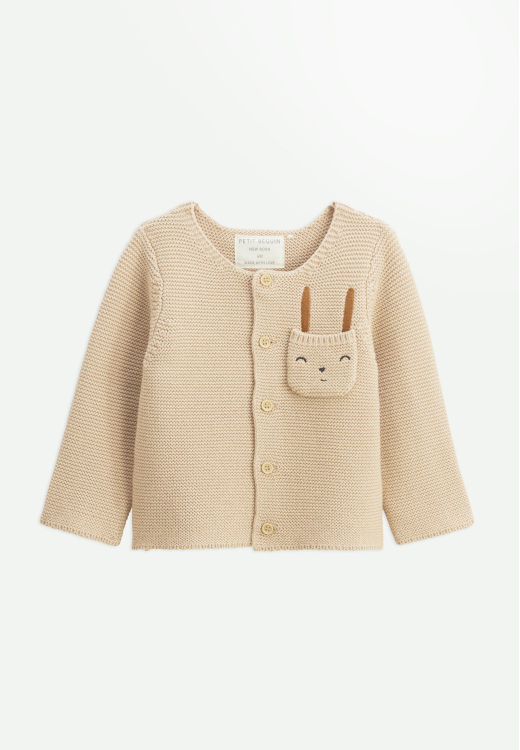 Ensemble gilet et pantalon bébé en tricot Hello Baby