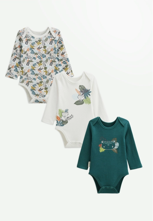 Lot de 3 bodies bébé manches longues Canopée
