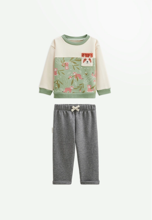 Ensemble enfant sweat et pantalon en molleton Gustin