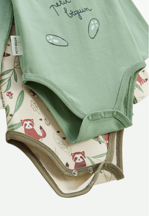Lot de 2 bodies bébé manches longues Gustin