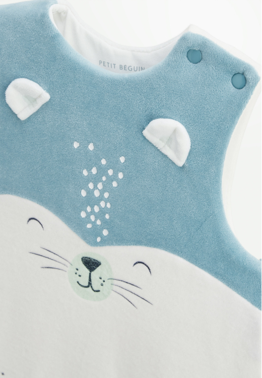 Turbulette d'hiver en velours avec pieds retroussables Oscar