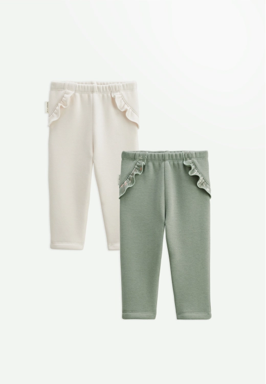 Lot de 2 leggings enfant en molleton ultra chaud Lison