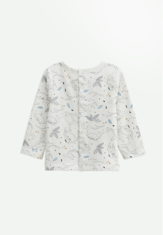 Ensemble salopette bébé en coton matelassé et t-shirt Petite Balade