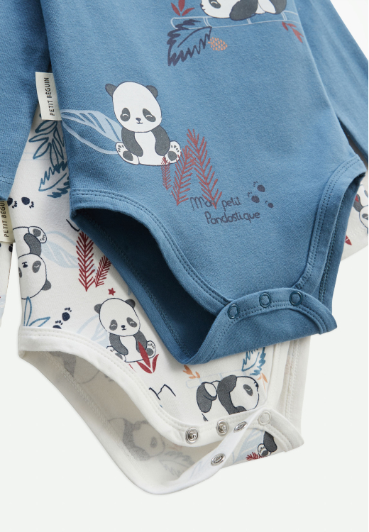 Lot de 2 bodies bébé manches longues Tao