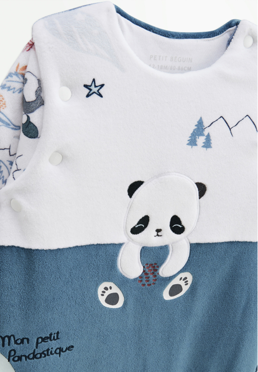 Turbulette d'hiver en velours avec pieds retroussables et manches amovibles Tao