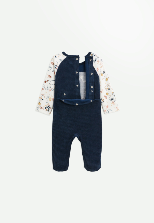 Pyjama bébé en velours Cirque d'automne