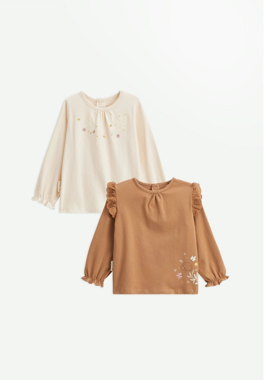 Lot de 2 t-shirts enfant manches longues Chincha