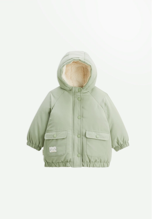 Manteau enfant imperméable doublé sherpa Lison