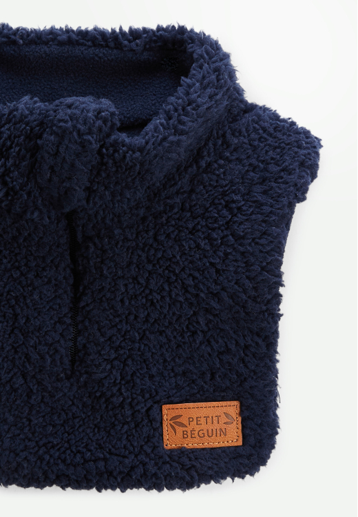 Faux col zippé bébé en sherpa Anouk
