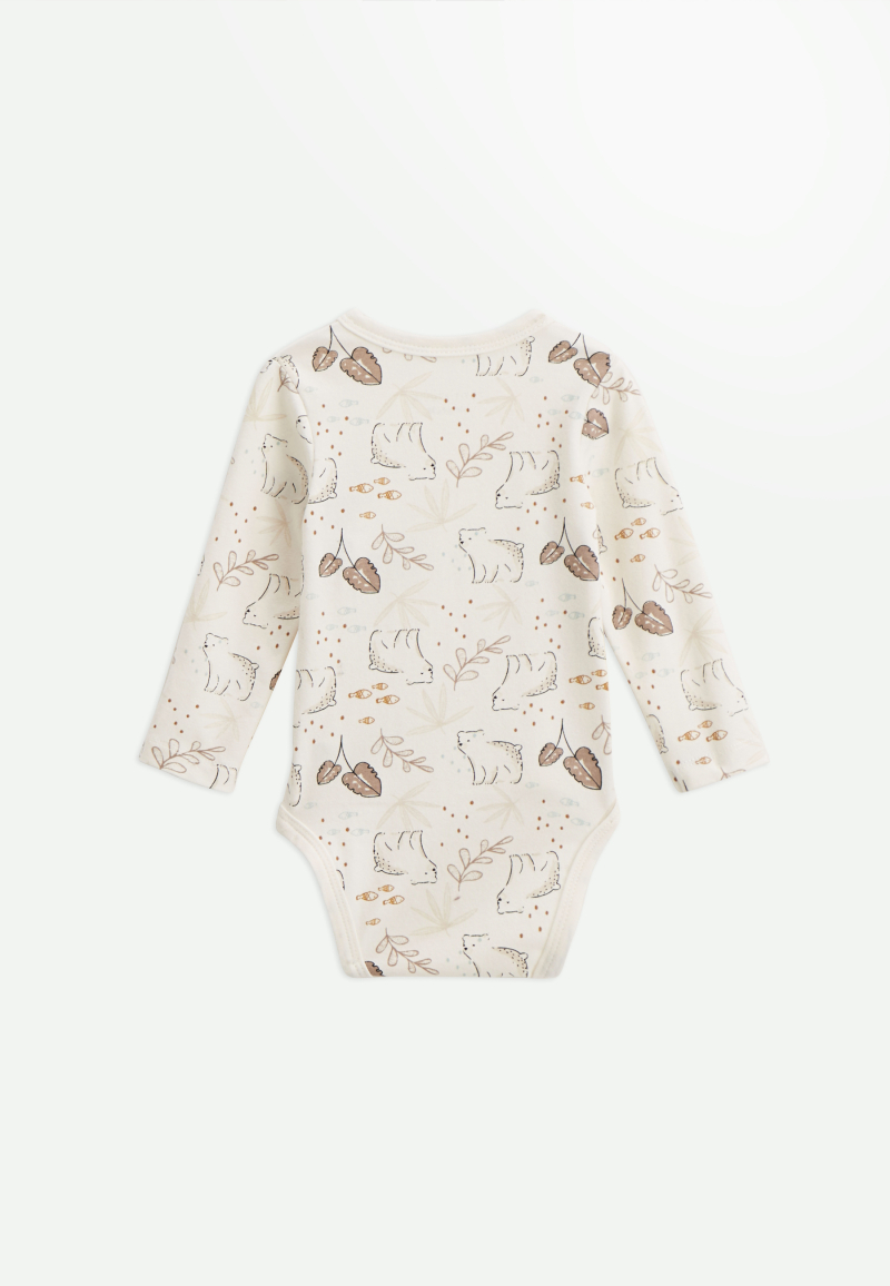 Lot de 2 bodies bébé manches longues ouverture croisée Câlins