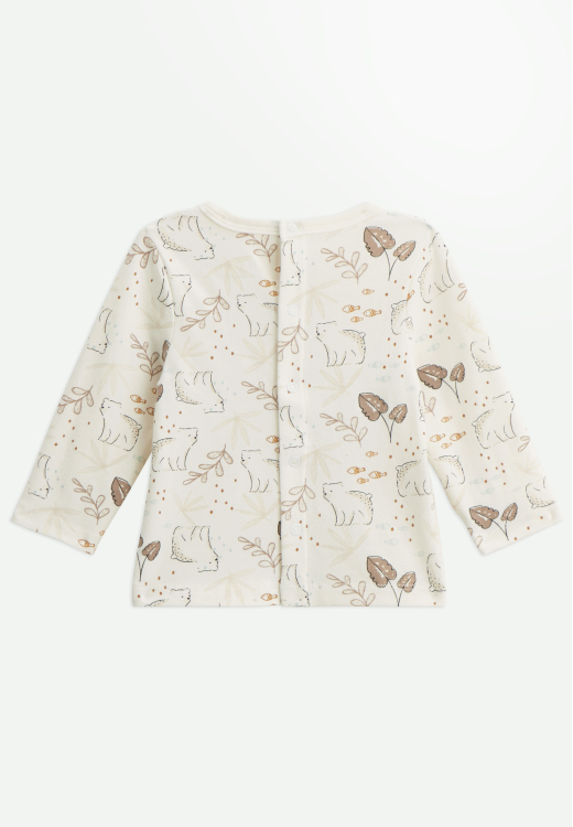 Ensemble salopette bébé en sherpa et t-shirt Câlins