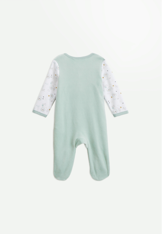 Pyjama bébé en velours ouverture pont Kenya