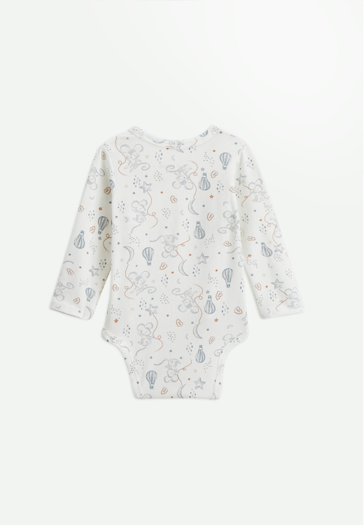 Lot de 2 bodies bébé manches longues ouverture croisée Rêverie