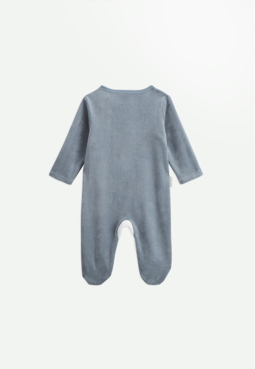 Pyjama bébé en velours ouverture zippée Rêverie