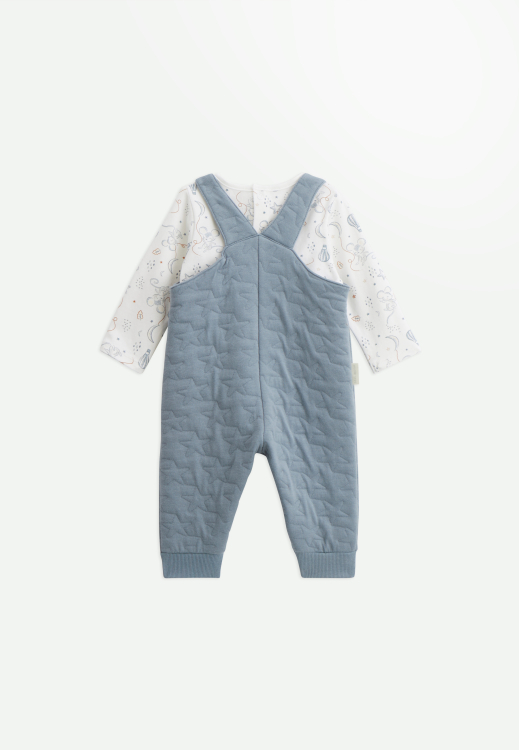 Ensemble salopette bébé en coton matelassé et t-shirt Rêverie