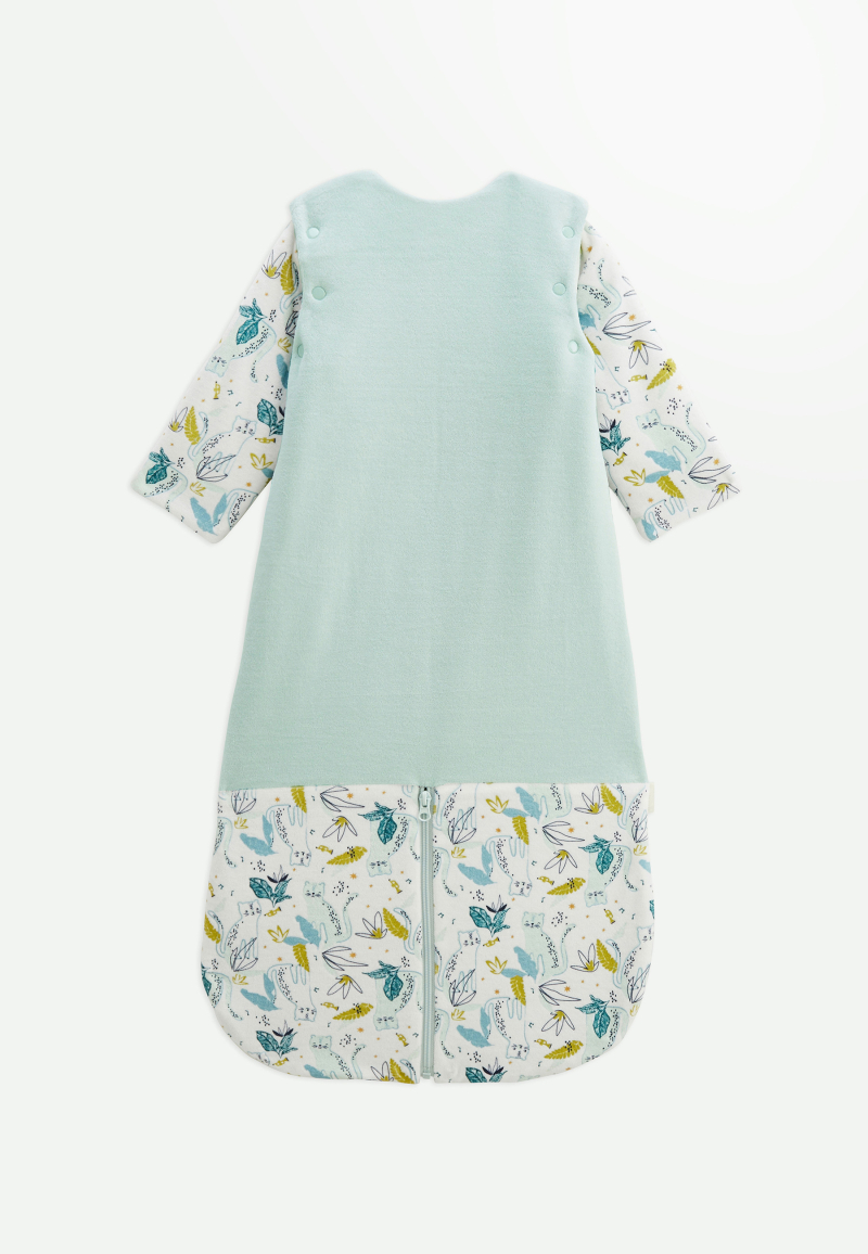 Turbulette TOG 2,5 en velours avec manches amovibles et jambes séparables Oscar