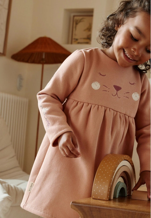 Robe enfant en molleton Matcha