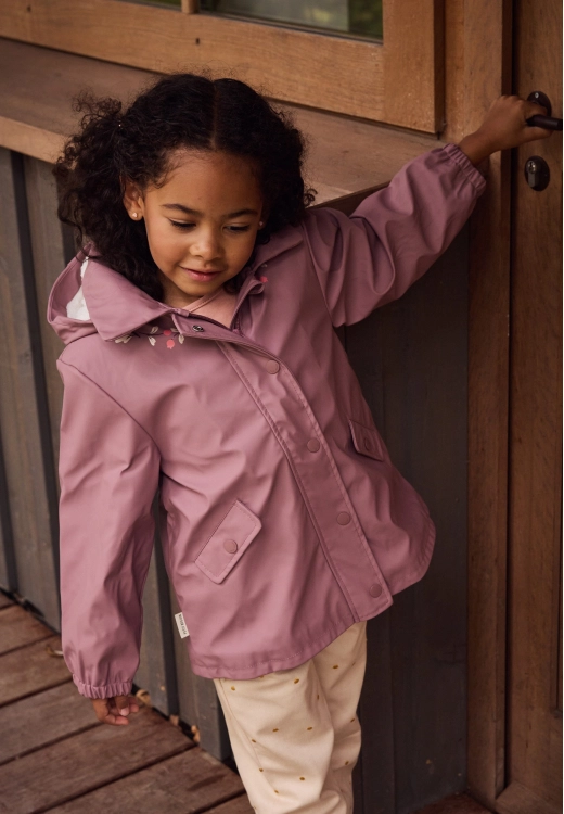 Manteau enfant imperméable doublé sherpa Sora