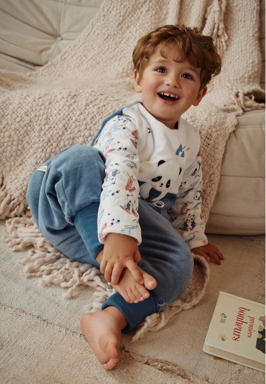 Turbulette d'hiver en velours avec pieds retroussables et manches amovibles Tao