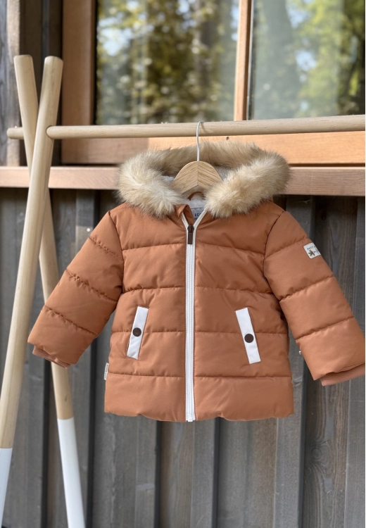 Doudoune enfant imperméable doublé sherpa avec capuche Chincha