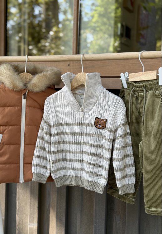 Doudoune enfant imperméable doublé sherpa avec capuche Chincha