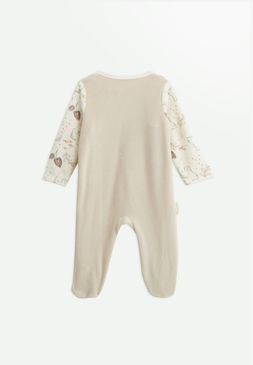 Lot de 2 pyjamas bébé en velours ouverture zippée Câlins