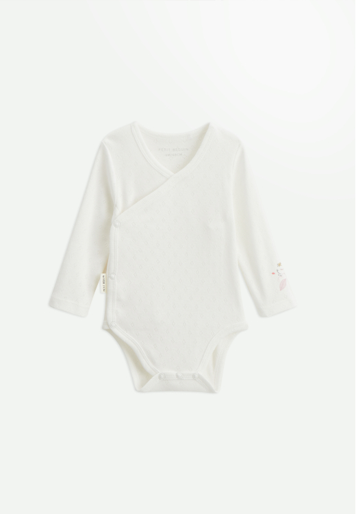 Lot de 2 bodies bébé manches longues ouverture croisée Miss Chatchatchat