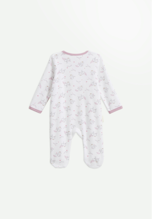 Pyjama bébé en velours ouverture pont Miss Chatchatchat