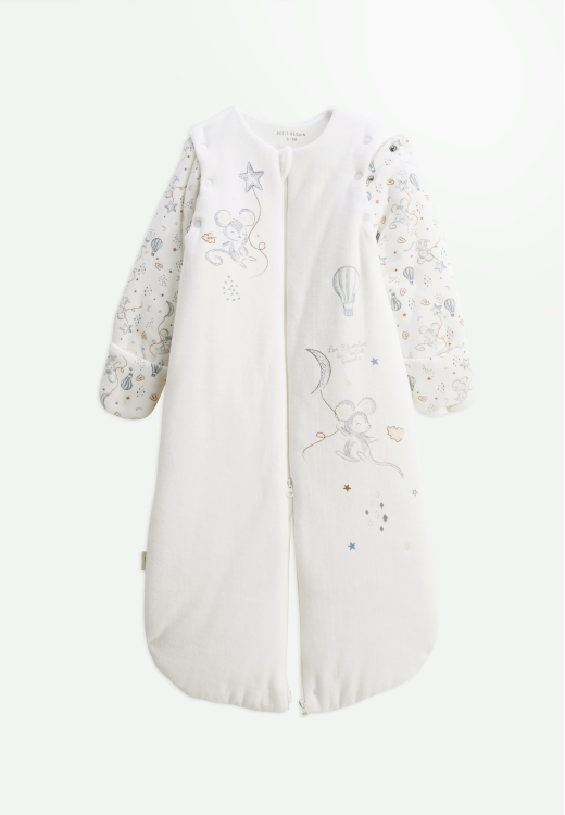 Turbulette d'hiver en velours avec manches amovibles et jambes séparables Rêverie