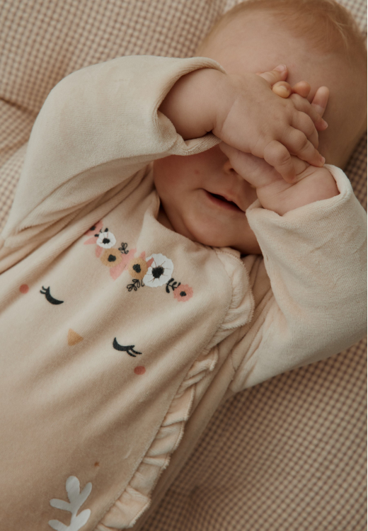 Lot de 2 pyjamas bébé en velours ouverture zippée Perle