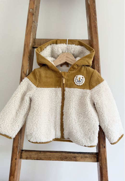 Veste à capuche enfant en velours côtelé Charly
